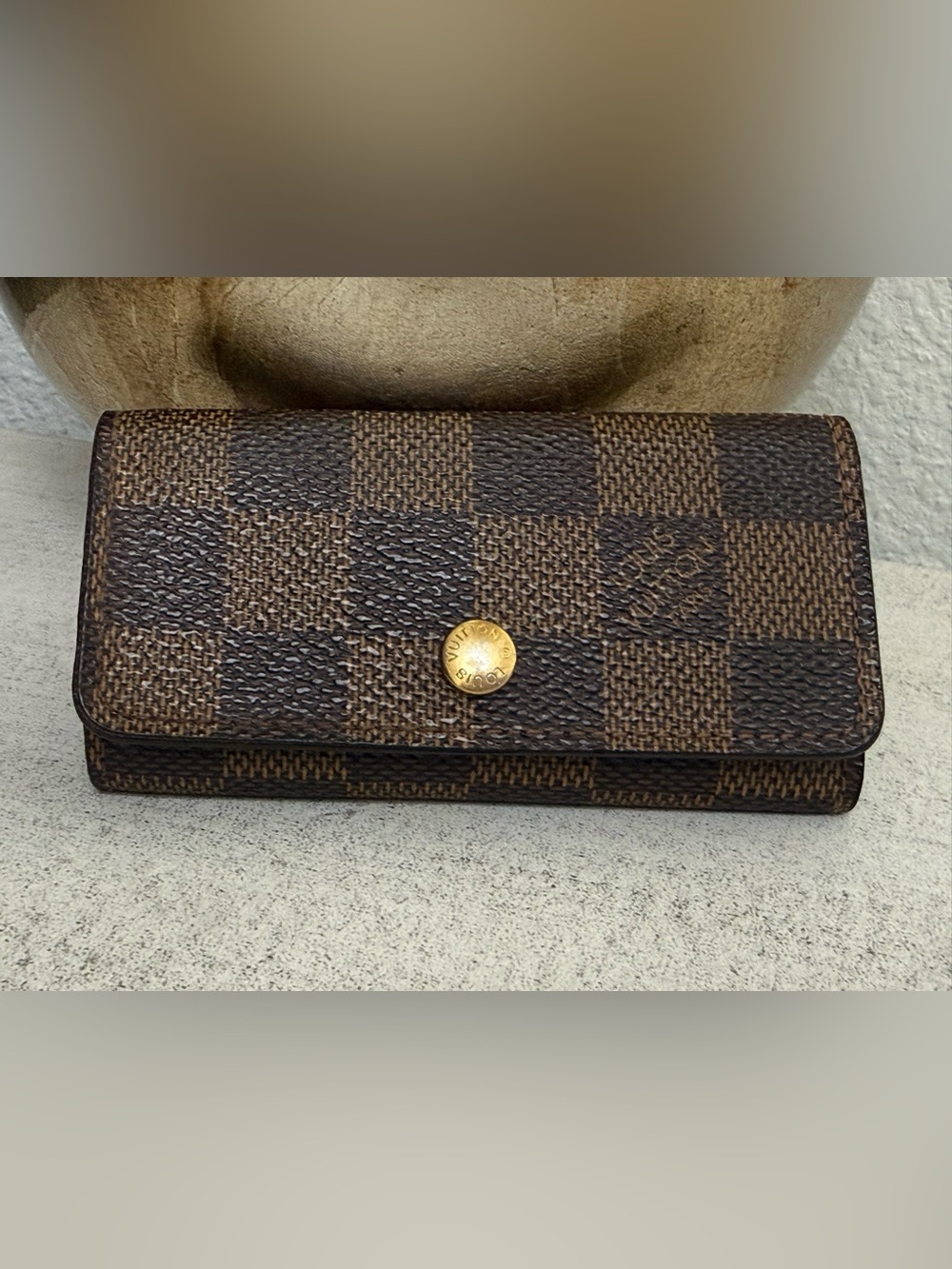 LOUIS VUITTON DAMIER EBENE 4 Key Holder